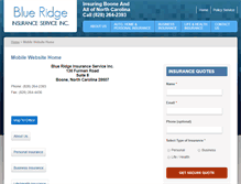 Tablet Screenshot of blueridgeinsuranceservice.com